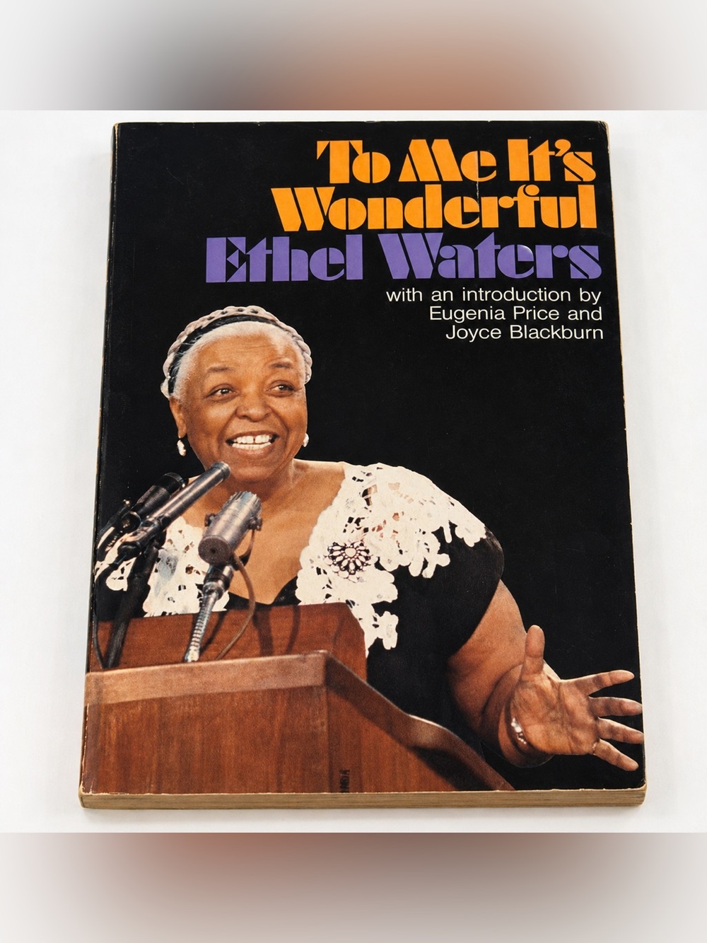 SIGNED Ethel Waters To Me It’s Wonderful 1972 Vintage Paperback Harper & Row